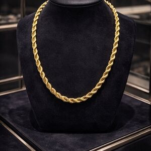 Monet Luxurious Twisted Gold Necklace